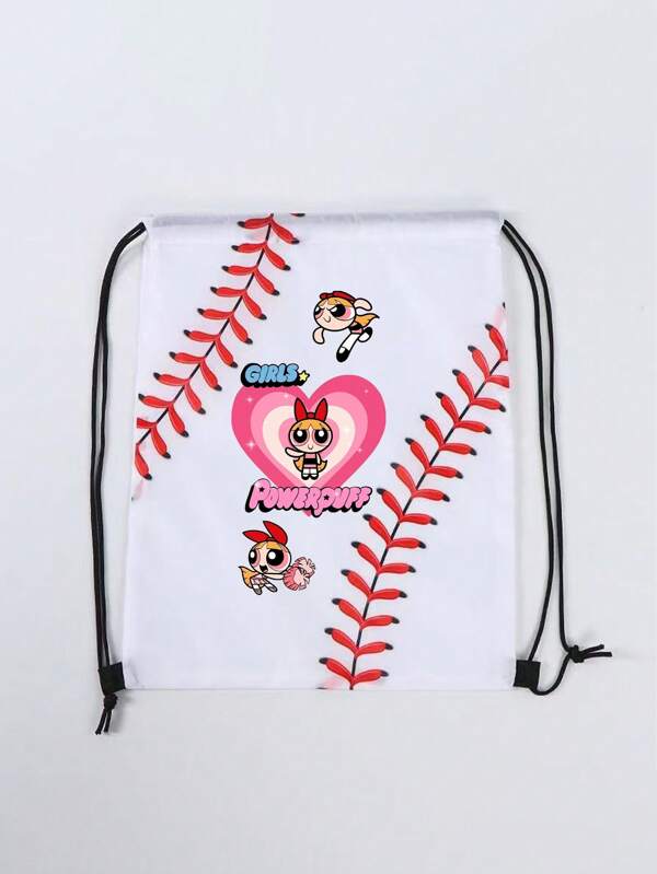 THE POWERPUFF GIRLS Cartoon Little Police Flower, Bubble, Mao Mao Travel Storage Bag, Drawstring Bag Travel Storage Bag Drawstring Bucket Bag Easy Folding Portable Backpack Basketball Storage Bag Drawstring Backpack Sports Bag
