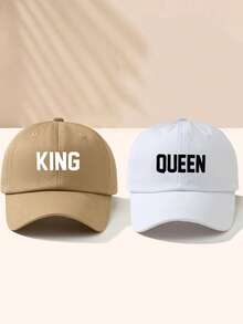 2 件女式印花“妈妈爸爸”可调节棒球帽，户外防晒休闲帽，适合春秋旅行海滩，男女通用青年 Y2K 风格太阳帽