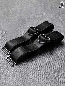 2/4件加长42厘米可调节心形扣女士内衣配饰，可更换纯色肩带，简约百搭，四季皆宜，礼物 - 彩色 - 查看 9