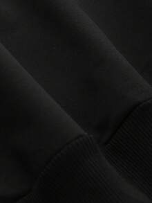 Teena Girl Casual Butterfly Letter Printed Hooded Sweatshirt - Loose Fit, Machine Washable, Comfortable All Season, Comfortable Clothing, Suitable For School, Vacation, Shopping, Sports And Other Occasions - Black - View 5