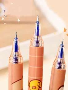 3 支/6 支/12 支 Capybara 可擦按钮笔，（6 支/盒）颜色和款式随机，有趣的高品质创意学生文具笔，豪华办公签名用品，送给家人、朋友、同事、男孩、女孩的礼物，学校用品