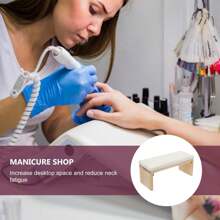 Shmian 1pc Hand Pillow Tool Log Simple Style Mat Can Be Placed On The Phototherapy Machine Net Solid Wood Light Luxury Table