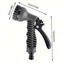 3X Telescopic Heavy-Duty Rubber Garden Hose With High-Pressure Water Gun - 3/4 Inch All-Season Outdoor Hose For Car Wash, Lawn Care & Yard Work, Includes European Thread Adapter - Multicolor - View 5