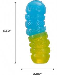 Outward Hound Gummiez Bear 2-In-1 Dental Dog Chew Toy And Dog Treat Stuffer Game, Blue Raspberry Scent, Blue - Gummiez Worm - View 7