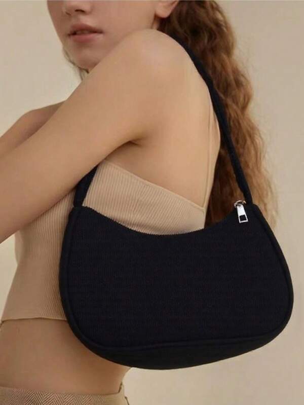 Bolsa de playa, bolsos y bolsos para mujer, artículos esenciales de viaje, bolsos para mujer, bolsos de mano para mujer, artículos esenciales de vacaciones, artículos esenciales de vacaciones, bolsos, bolsas de playa para mujer, bolso de mano con cierre de cremallera de pana de un solo hombro con estilo