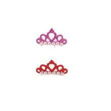 1/5pcs Faux Pearl Crown Pet Hair Clips - Stylish Crown Shape Bows For Dogs And Cats - Grooming Supplies And Accessories .