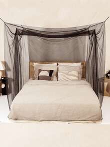 1 pieza Mosquitera de poliéster extra grande con 8 ganchos colgantes, cubierta de cama con malla para uso en exteriores, cierre con cremallera, no impermeable, protección contra insectos para todas las estaciones, adecuada para vacaciones y actividades familiares al aire libre - Multicolor - Ver 5