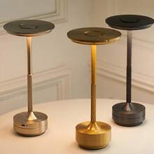 Kexinlighting 1 pieza Lámpara de escritorio inalámbrica y táctil minimalista moderna, lámpara de diseño decorativo, lámpara de regulación infinita, lámpara de protección ocular LED, lámpara de carga USB con batería de gran capacidad, lámpara para sala de lectura/dormitorio/sala de estar/comedor, lámpara de escritorio para hotel y bar, lámpara para camping al aire libre, regalo de cumpleaños y festivo, decoración de iluminación ambiental - Tres colores de luz - Ver 4