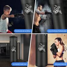 Saco de boxeo profesional Saco de boxeo con guantes de boxeo Colores Negro y Rojo - Negro - Ver 3