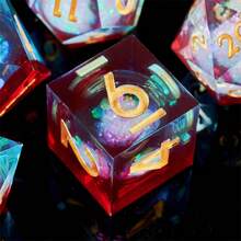 Gothic Style Liquid-Filled Dice Set, Tabletop Role-Playing Game Dice, Best Gift Choice