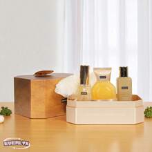EverlyX Sence Secret Fortune Body Care Set - Exklusivt skönhetspaket med duschgel, handkräm, tvål, kropps- och hårdimma och badsvamp, allt i en elegant presentförpackning för en unik och sofistikerad sensorisk upplevelse" ✅ Leverans inom 3-5 dagar - Brun - Visa 2