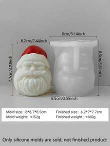 1pc Snowman, Christmas Tree, Santa Claus Candle Mold, DIY Silicone Snowman Candle Mold For Candle, Wax Melt, Plaster, Soap, Resin Crafts, Christmas Snowman Design, Home Decor, Holiday Gift, Art Supplies - White - View 21