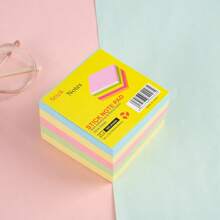 76 mm Notes adhésives de quatre couleurs pour la saison de retour à l'école, documents, articles de papeterie de bureau, notes adhésives et notes créatives d'étudiant pouvant être détachées