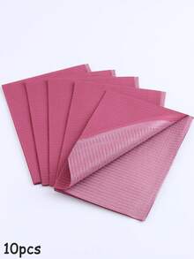 Disposable Pink Nail Art Table Mat 3 Lays Waterproof Clean Paper Foldable Multifunction Beauty Tattoo Dental Drapes Waterproof Tablecloth Cleaning Manicure Napkins Manicure Supplies