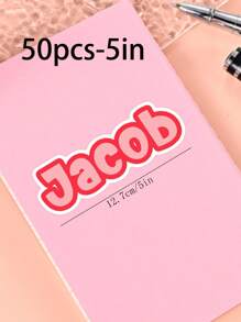 100/50/20/10/1 Pc Customized Name Personalized Stickers - Cartoon Font - Colorful And Variegated Personalized Laptop Stickers, Water Bottle Name Stickers - Suitable For Holiday Gifts, Daily Decorations, Notebook Stickers, Candy Baking Packaging Bag Decorations, School Supplies, Back To School, Multi-Functional, Ornamental, Reusable, Modern, Colorful, Cute, Vintage, Cartoon, Kawaii, Custom, Personalized, Unique, Customized, Workers, Clients, Students, For Business/Work/ Office, For School, Desert Fall Cozy