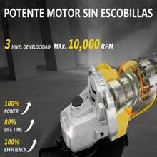 Kit de martillo rotativo y amoladora angular inalámbricos de 21 V + motosierra - Amarillo - Ver 8
