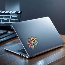 1/2/5pcs Motivational Flower Sticker | Fun And Quirky Vinyl Decal For Planners, Journals, And Laptops | Cute And Mindful Design For Meditation, Wellness Enthusiasts, And Book Lovers | , Artsy, Positive Affirmation Sticker