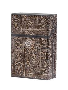 1pc Arabesque And Zebra Print Packaging Box For 20 Cigarettes, Suitable For Both Hard And Soft With Pressure And Moisture Resistance Flip Cover, Cigarette Storage, Cigarette Holder Case, Gifts - Multicolor - View 17