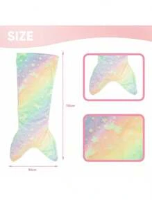 Bolsa de dormir con iluminación infantil, manta con iluminación estilo mermaid y cielo estrellado, decoración navideña