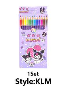 Sanrio 1 Set  Buntstifte Schreibwaren Malset, Cartoon    HB Stifte zum Schreiben, Zeichnen, Skizzieren, Geschenk (Einige Teile können zufällig sein)