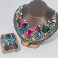 4pcs Women Jewelry Set: Necklace, Earrings, Bracelet, Fashion Rhinestone Elegant Accessory, Suitable For Wedding, Party, Formal Occasions