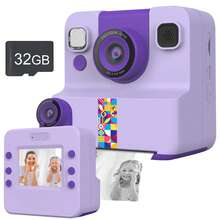 [Fun Kids Camera] 180 Degree Flip Lens Multifunctional Selfie Digital Kids Camera For 3-12 Years Old Boys And Girls | Birthday Christmas Festival Gift With 32G SD Card.Halloween, Christmas, Thanksgiving Day