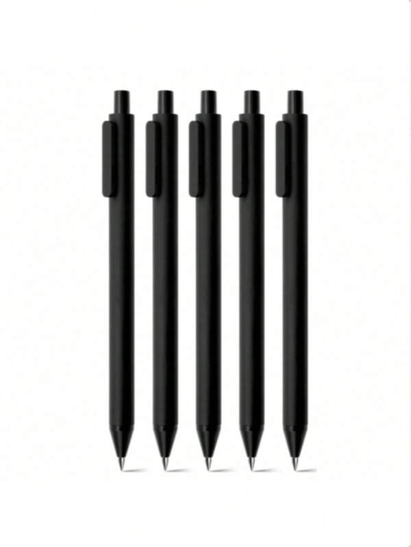 5/10/15 Schwarze Gelschreiber mit schwarzer Tinte 0,5mm mittlere Spitze, originelles Design, schnell trocknende ästhetische Notizstift für Schule und Büro, süße Schreibwaren, Schulmaterial, Schulanfang