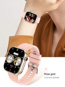 EIGIIS 男女适用二合一智能手表，内置耳塞 - 远程摄像头控制、音乐播放、天气查看、秒表、多种运动模式 - 理想的节日礼物，运动手表 | 双屏手表 | 可充电电池，兼容 和 Android - 彩色 - 查看 14