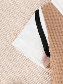 新生男婴绅士风格可爱熊短袖连体衣，适合0-18个月男孩生日派对 - 棕色 - 查看 5