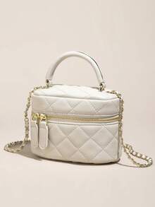 MIYIN Diamond Chain Crossbody Bag Mini Bag, Versatile - Beige - View 3