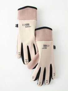 1双女士防风保暖运动手套，适合骑行、徒步旅行、户外活动、秋冬季 - A - 查看 17