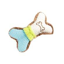 宠物咀嚼玩具 毛绒吱吱叫咀嚼骨头玩具 适用于狗和猫，防咬，磨牙，互动玩具 - 彩色 - 查看 7