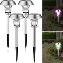 Qualirey 4 Pcs Solar Bug Zapper Waterproof Outdoor Mosquito Zapper Killer And Lighting Repellent Lamp For Indoor Outdoor Use Garden Patio, Purple And White Light(Plastic,Retro Black)