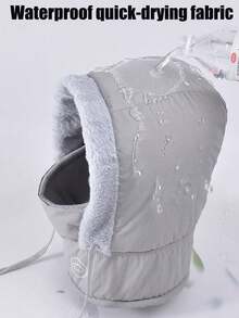 1pc Black/Pink Waterproof Balaclava 3-In-1 Ski Mask, Warm Wool Windproof Face Mask For Men And Women, Breathable Cold Weather Gear - Multicolor - View 6