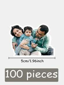 100/80/40/20/10/1pc Customized Alien Photo Stickers, Custom Photo Stickers, Personalized Stickers, Custom Stickers, Water Bottle Stickers, Laptop Stickers, Car Stickers, Your Own Photos, Family Photos, Couple Photos, Girlfriend/Boyfriend Photos, Back To School Season Label Stickers, Custom Photo Stickers, Gift Souvenirs, Holiday Birthday Gifts, Wedding Invitation Stickers,Warm Ambience, Autumn Home Refresh, Xmas Decoration,Home Harmony,Office Decor