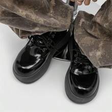New Stylish Men's High-Top Lace-Up Waterproof Snow Boots, Niche American Streetwear Style, Personalized, High Platform, Lightweight, Premium Feel, Chunky Sole