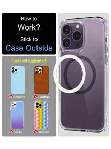 Mobile Phone Magnetic Video Magsafe Charging Electromagnetic Backcare Car Magnetic Suction Ultra -Thin Magnetic Ring Iron Film Wireless Capillary Magnetic Ring Cited Magnetic Movie