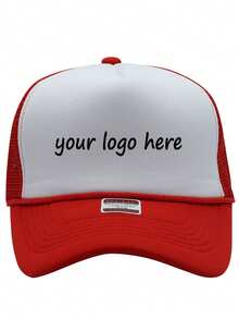 1pc Customizable Photo Or Text Trucker Cap, Unisex Student Mesh Baseball Cap, Suitable As Wedding, Birthday Gift, High Quality, Wholesale Price