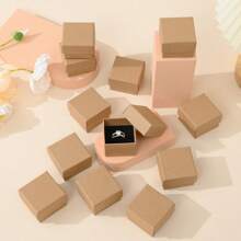 12pcs Jewelry Gift Box Set For Necklace Earrings Rings Bracelet, Paper Box With Ribbon, Wedding Decor, Small Business Supplies, Packaging Box, Wedding, Valentine's Day For Women Storage Organizer Travel Essentials Back To School Dormitory Storage Fall Decor