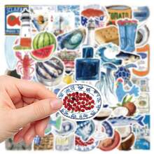 50 adesivos decorativos para mar aberto, manual para laptop, capa para celular, material escolar, volta às aulas