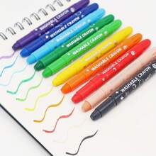 10pcs Washable Silk Color Pens Retractable, Vivid Colors, Suitable For Drawing And Painting On Paper And Art Projects, Paper Coloring Supplies | Vibrant Painting Color Pens | Washable Markers