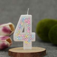 1 pieza Candles de bola con colores pastel, decoraciones para la Top de pasteles, accesorios de candle de regalo de cumpleaños, candys para aniversario, adecuados para celebraciones de aniversario y celebraciones