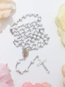 1 mặt dây chuyền thánh giá chuỗi hạt Mân Côi Đức Mẹ Guadalupe, Quà tặng tôn giáo cho Giáng sinh, Lễ Phục sinh, Thích hợp cho cầu nguyện hàng ngày, Thêm sức, Rước lễ, Rửa tội - Kinh Mân Côi Đức Mẹ Guadalupe - Xem 4