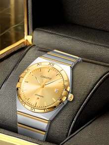 男士钢带夜光日历设计，商务风格奢华时尚全自动机械表 - 均碼 - 查看 9