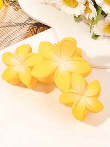 3pcs/1pc Summer Colorful Candy Chrysanthemum Large Hair Claw Clips, Bohemian Beach Headwear Hair Accessories Flower Hair Clips, School Stuff, College