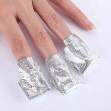 200pcs Aluminum Foil Nail Polish Remover Pads, Absorbent Fabric Blocks, Suitable For Home Manicures And Salon Use, Can Remove Gel Nail Polish, Nail Polish, And Acrylic Nails.()