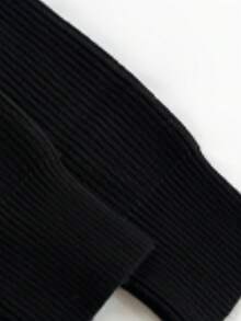 1pc Men's Half-Zip Pullover Sweater, Comfortable Soft Skin-Friendly Stretchy Fabric, Black Minimalist Textured, Versatile For Home, Travel, Business, Men Sweater , Fall Winter, Long Sleeve Top