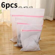 3/6pcs Pink Laundry Bags - Fine Mesh, Durable Washing Machine Organizer Bags, Garment Care Bags, Suitable For Delicate Clothes, Bras, Socks And Underwear, Suitable For Travel Laundry Bags - Multicolor - View 13