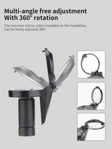 TOSUOD 1Pair Bicycle Rearview Mirror With 360° Rotatable HD Convex Oval Mirror - Quick Installation Carbon Fiber Look Black For Road Mountain Bikes, Vehicle-Specific Fit Cycling Gear, Sleek Bike Accessory | Durable Construction