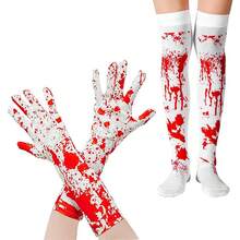 1/2 Chiếc Găng Tay Dài Kinh Dị Đẫm Máu Trang Trí Tiệc Halloween, Phụ Kiện Hóa Trang, Tất Trang Trí Tiệc Halloween Phù Thủy, Một Kích Thước Phù Hợp Với Hầu Hết - Nhiều màu - Xem 10